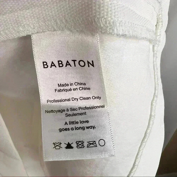 ARITZIA BABATON Womens White Louie Dress Sz 4 Slit Back Elegant Holiday Wedding - Picture 6 of 11